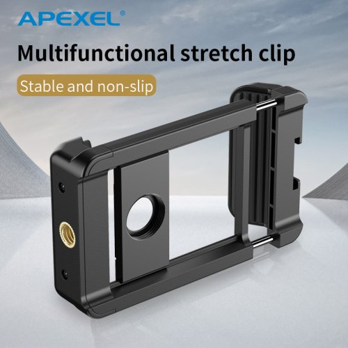 Bild von Apexel 17 mm Gewinde Universalclip mit ausziehbarer Klemmlinse 66–95 mm – universelles Objektivadapter-Set für Live-Fotografie und Smartphone-Kameras