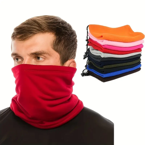 Bild von Warme Polartec-Fleece Halsmanschette – Vielseitige Halswärmer für Angeln, Skaten, Laufen, Fahrradfahren, Wandern & Camping