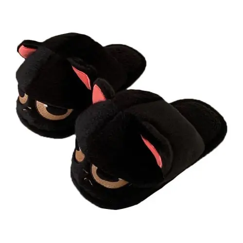 Image de Pantoufles Chaton Amoureux - Confort & Style pour l'Hiver