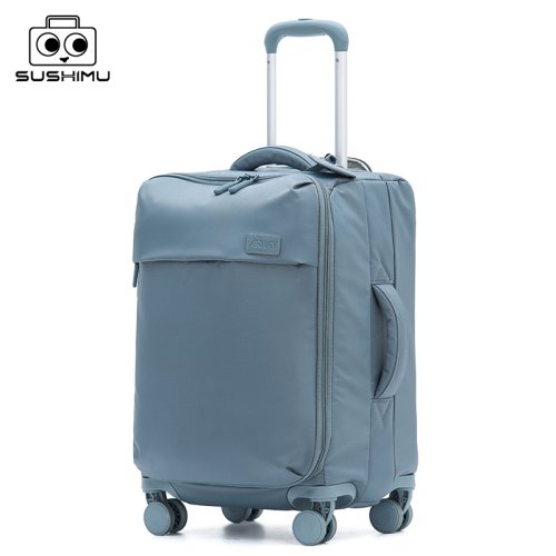 Image of Sushimu Premium Oxford Cloth Rolling Luggage with Trolley and Shoulder Strap – Durable, Lightweight, Multifunctional Carry-On Suitcase for Travel