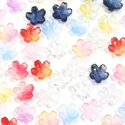 Image de Perles de Cerisier en Verre Dégradé - Lot de 50 à 100 pcs