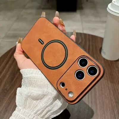 Image de Étui Magnétique Cuir pour iPhone 17 Pro Max - Protection Complète & MagSafe