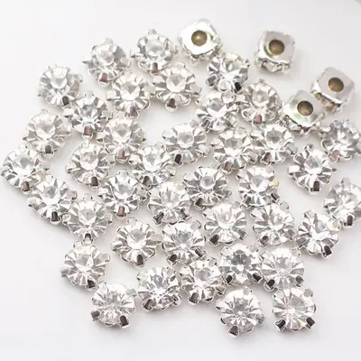 Image de Strass Cristal Argent - Pierres de Verre pour Couture & Bricolage