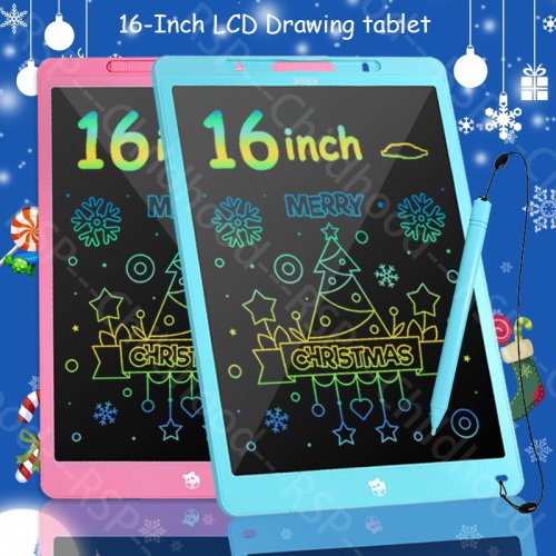 Immagine di Tavoletta da Scrittura LCD da 16 Pollici - Grande Tavolo da Disegno Elettronico a Colori con Schermo Cancellabile, Giocattolo Educativo Ideale per Bambini e Studenti