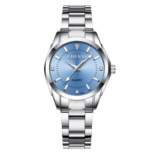 Immagine di CHENXI 021B Orologio da donna Design semplice Orologio da polso al quarzo da donna in acciaio inossi...