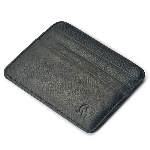 Zdjęcie Nowy cienki skórzany mini portfel Slim Bank Credit Card Holder Męskie etui biznesowe na małe etui na...