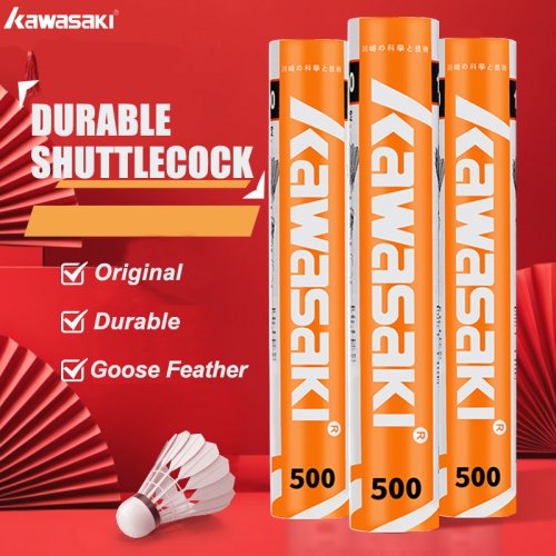 Immagine di Volano da Badminton Kawasaki King Kong 500 Queen 500S in Piuma – Volani Durevoli per Allenamento e Gioco Professionale