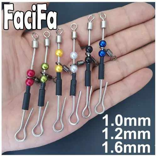 Image de Connecteur de Pêche Pivotant - Crochet Rapide 6 Pièces