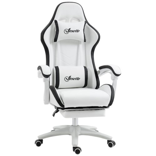 Imagen de Silla Gaming Blanca con Ajuste de Altura