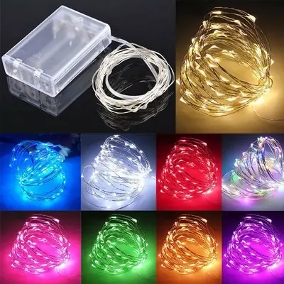 Image de Guirlande LED Cuivre Élégante - Décoration Lumineuse pour Noël et Fêtes