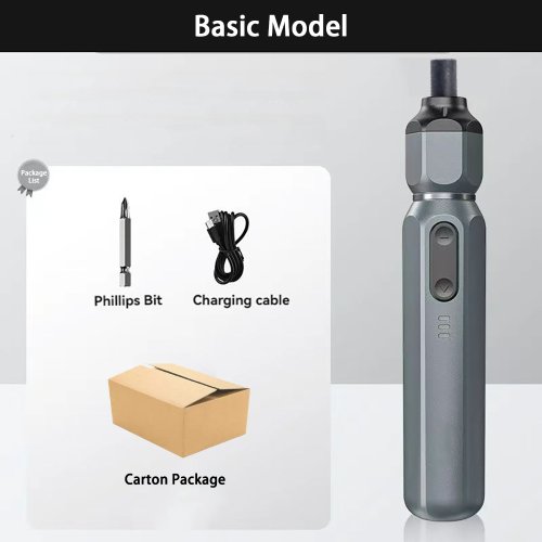 Imagen de Mini destornillador eléctrico inalámbrico, Manual/batería de litio recargable automática, herramient...