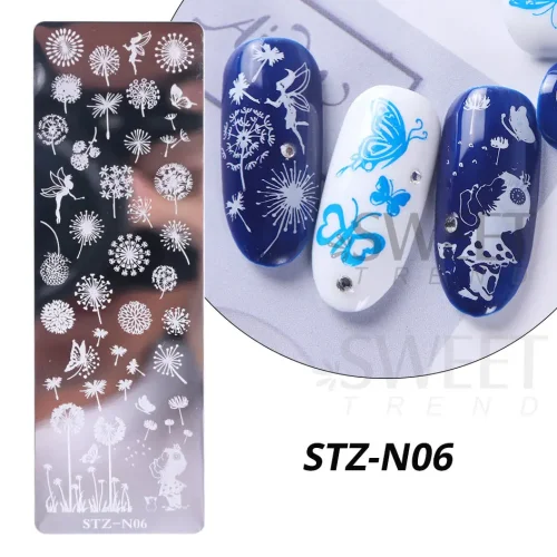 Immagine di Piastra per timbratura per nail art Fiocco di neve Inverno Natale Foglie di rosa Farfalla Desgin per strumenti modello di stampa di smalti per unghie