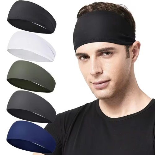 Afbeelding van Elastische Haarband met Antislip Eigenschap - Effene Kleur, Sneldrogend en Zweetabsorberend voor Workout, Fitness, Yoga en Sport - Unisex Haaraccessoire