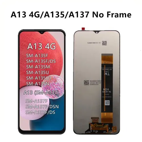 Image de a13 affichage pour samsung galaxy a13 4g 5g lcd écran tactile numériseur assemblée pour samsung a135 a135f a135u a137 a136u