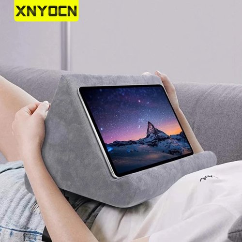 Afbeelding van Comfortabele Tabletsteun Kussen met Verstelbare Houder voor iPad, Samsung, Huawei en Andere Tablets – Ideaal voor Bed, Bank of Lezen