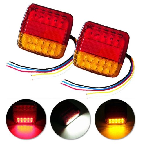 2X 12V 26LED Zatapialne światła przyczepy Stop Tylne światła kierunkowskazów Tablica rejestracyjna do przyczepy Ciężarówka RV Ulepszenie oświetlenia