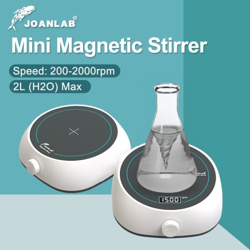 Image of Joanlab Mini Magnetic Stirrer: Compact Laboratory Liquid Mixer with Built-in Stir Bar for Precise Mixing in Science Experiments and Educational Settings