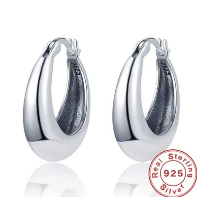 Image de Boucles d'oreilles en argent sterling 925 - Style vintage élégant