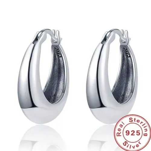Image de Boucles d'oreilles en argent sterling 925 - Style vintage élégant