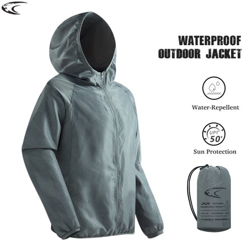 Bild von Wasserdichte Outdoor-Jacke für Herren und Damen – Schnelltrocknend, UV-Schutz, Winddicht & Ideal für Wandern, Camping, Jagd, Klettern und Regenwetter