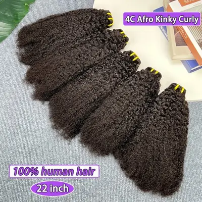 Image de Cheveux Afro Bouclés Naturels - Extensions Vierges 100% Humains