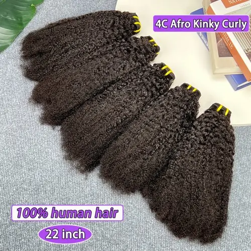 Image de Cheveux Afro Bouclés Naturels - Extensions Vierges 100% Humains
