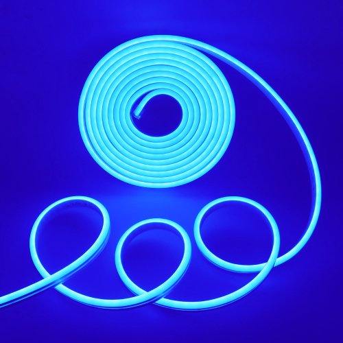 Afbeelding van Flexibele LED Strip 12V - 120 LEDs/m met Kleuren Wit, Blauw, Roze, Geel, Groen & Rood