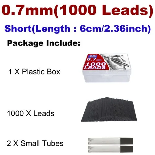 0.7mm 1000 szt. krótki