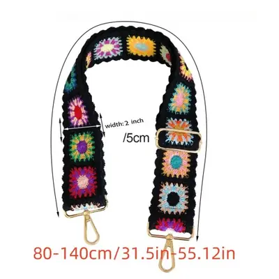 Image de Sac à Bandoulière Crochet Fleur - Style Ethnique & Réglable