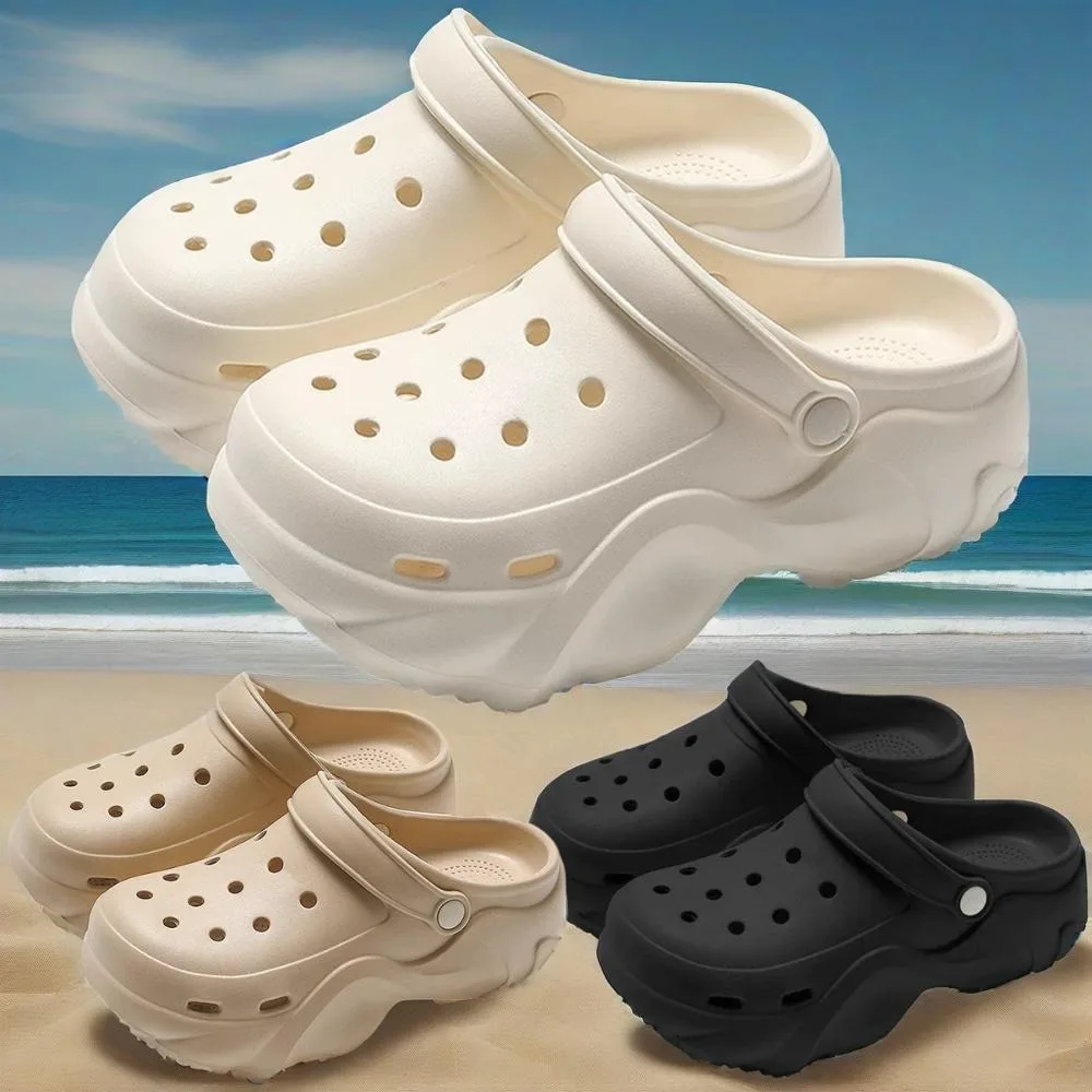 Imagen de Zuecos de decoración de lazo a la moda con nudo de mariposa plateado DIY para mujer, sandalias de playa de verano y otoño, zapatos de jardín con agujeros para cueva, estudiantes y niñas