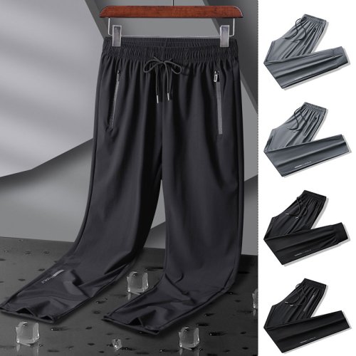 Afbeelding van Reflecterende, snel drogende zomer joggingbroek voor heren – ademend, lichtgewicht sportbroek voor gym, wandelen, vissen en outdoor activiteiten