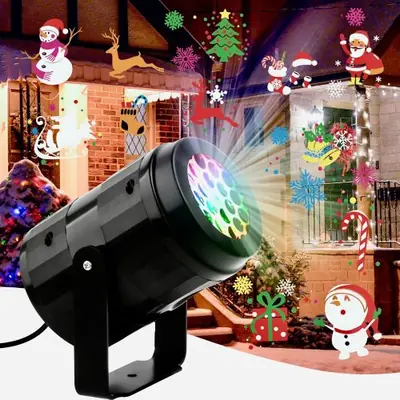 Image de Projecteur de Neige USB - Décoration festive rotatif