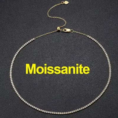 Image de Collier Tennis Moissanite Femme - Élégant & Scintillant