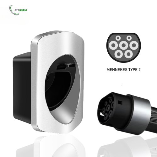 Afbeelding van Stijlvolle Type 2 EV Opladerhouder met IEC62196-2 Oplaadkabel Organizer en Stekkerhouder voor Strakke Wallbox Opstelling