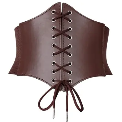 Image de Ensemble Renaissance Médiéval 5 Pièces - Ceinture, Corset, Portefeuille & Accessoires