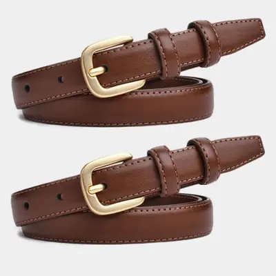 Image de Ceinture Noire Rétro Femme - Style Décontracté & Chic