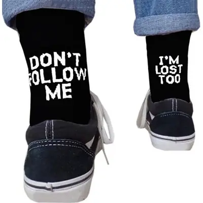 Image de Chaussettes Humoristiques Harajuku - Style Hip Hop & Skate
