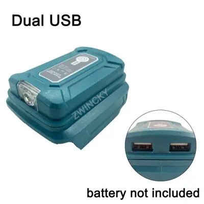 Image de Adaptateur Batterie 18V avec Lampe LED et Chargeur USB-C