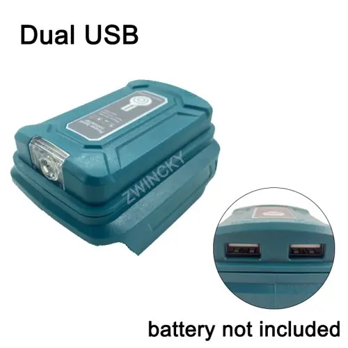 Image de Adaptateur Batterie 18V avec Lampe LED et Chargeur USB-C
