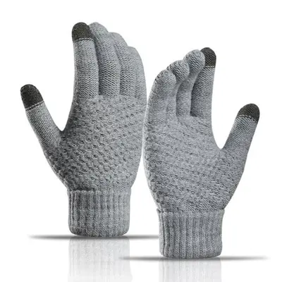 Image de Gants Hiver Chauffants à Toucher Écran - Texture Ananas