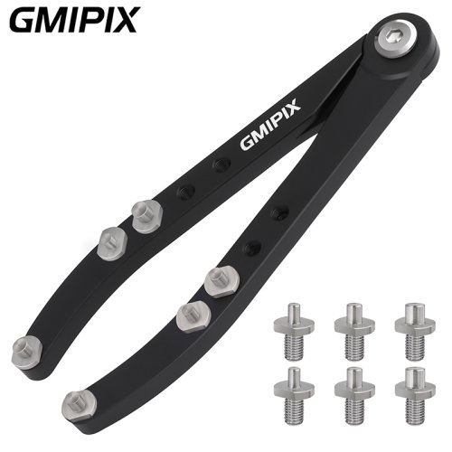 Imagen de GMIPIX-llave inglesa ajustable, herramienta de pasador de amortiguador trasero de 3mm, 4mm y 5mm, llave de extracción de tapa de horquilla para motocicleta y bicicleta