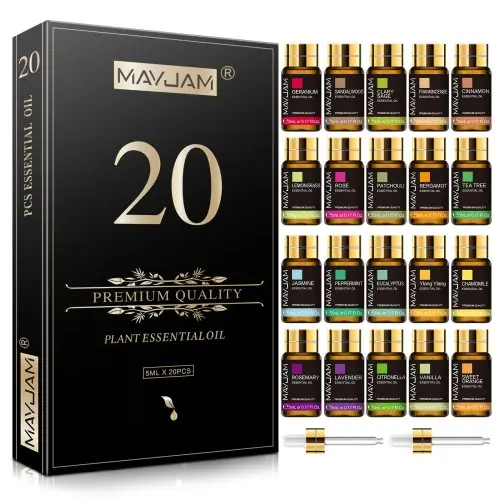 Image de Set de 20 Bâtonnets d'Huiles Essentielles - Diffuseur & Bougies
