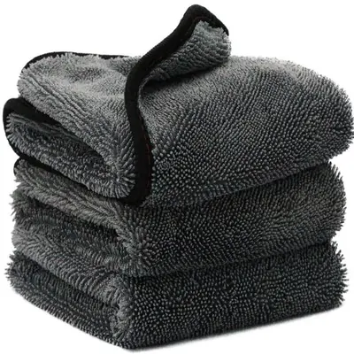 Image de Serviette Microfibre Torsadée Pro pour Voiture