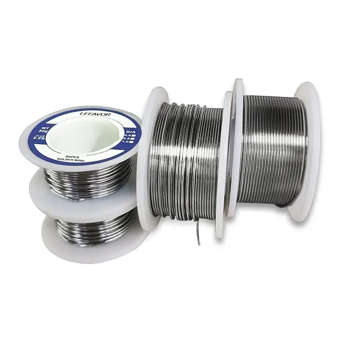 Image de Fil à Souder à Noyau de Colophane 0.8mm/1.0mm - Soudure Sans Nettoyage
