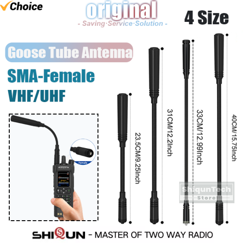 Imagen de Antena Táctica de Cuello de Cisne SMA Hembra para Radio Baofeng UV-25, Doble Banda VHF/UHF, Compatible con DM-32, Quansheng TK11 y Otros Walkie Talkies – 4 Tamaños Disponibles