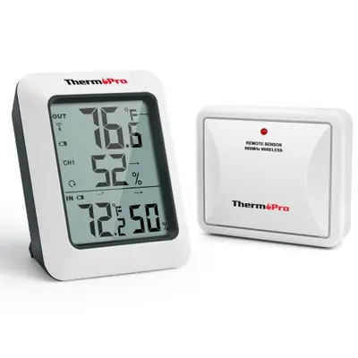Image de Thermomètre Hygromètre Sans Fil Intérieur/Extérieur - Station Météo TP60C