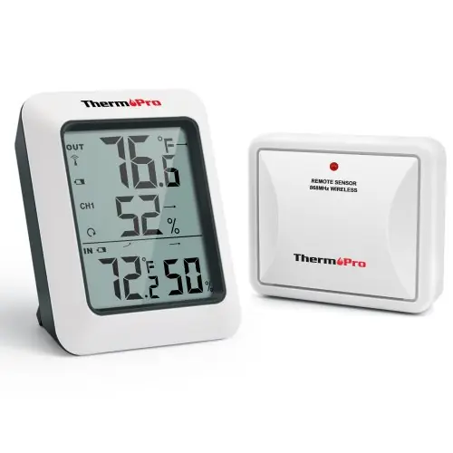 Image de Thermomètre Hygromètre Sans Fil Intérieur/Extérieur - Station Météo TP60C