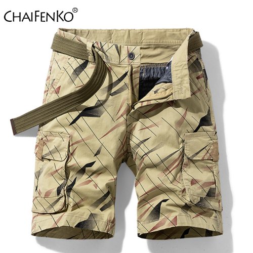 Immagine di Pantaloncini Cargo Tattici Uomo – Stile Militare Khaki
