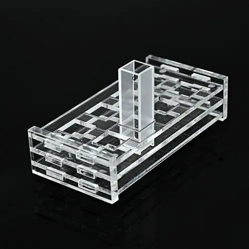 Image de Support de Cuvette 8 Troux - 10mm - Pour Spectrophotomètre
