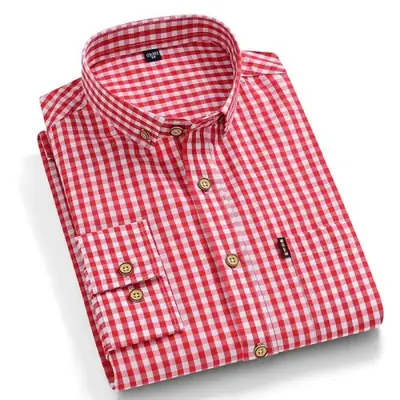 Image de Chemise Homme à Carreaux - Coupe Ajustée 100% Coton